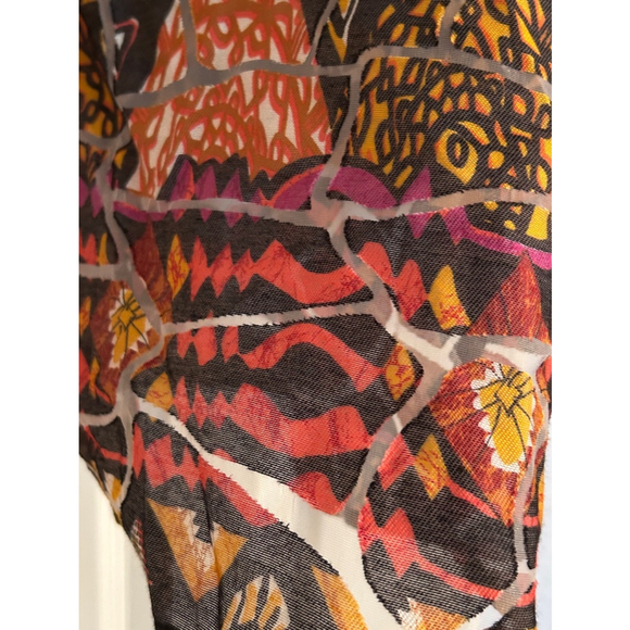 Drapers & Damon's Women’s Bright Vibrant Abstract Blouse Petite L - Picture 2 of 8